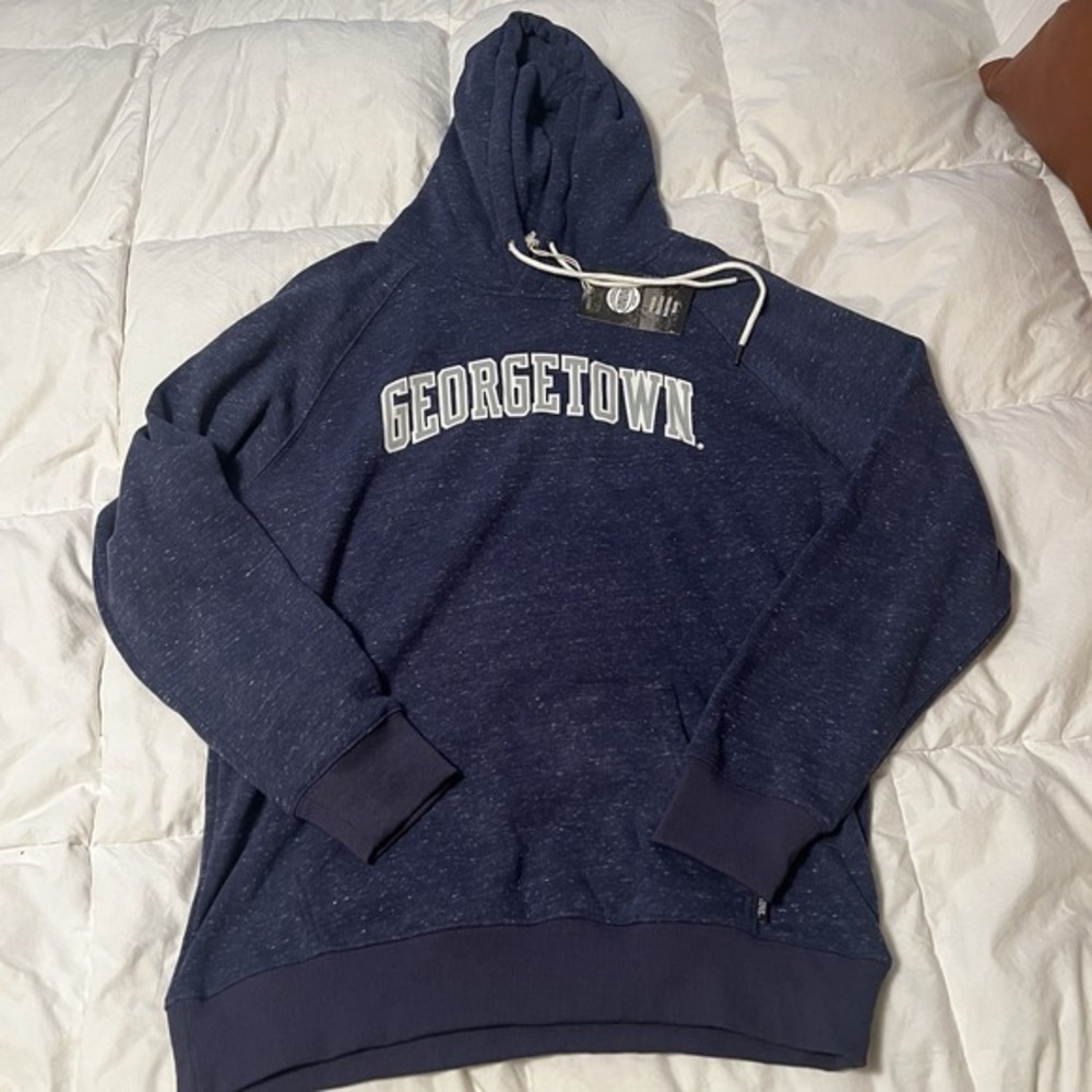 NWT! Georgetown Hoyas Navy Blue Size Large Hoodie Brand New! 19nine Brand‎